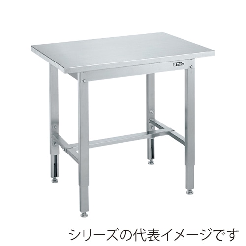 サカエ ステンレス高さ調整作業台 天板R付 SUS430 SUT4-096R 1台(ご注文単位1台)【直送品】
