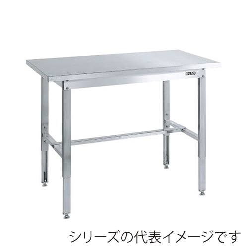サカエ ステンレス高さ調整作業台 カブセ天板 SUS430 ハニカムタイプ SUT4-127HC 1台(ご注文単位1台)【直送品】