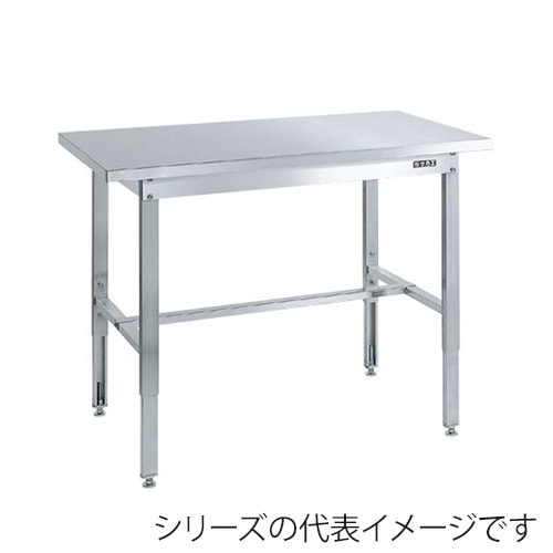 サカエ ステンレス高さ調整作業台 カブセ天板 SUS430 パーチクルタイプ SUT4-127PC 1台(ご注文単位1台)【直送品】