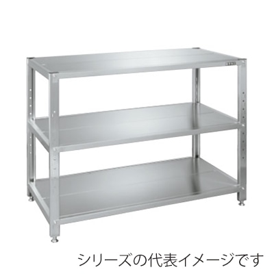 サカエ ステンレスサカエラック　3段　SUS430  STN2-1090SU4 1台（ご注文単位1台）【直送品】