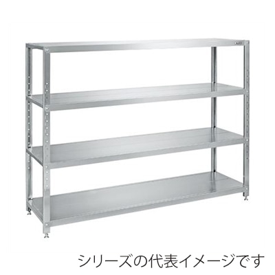 サカエ ステンレスサカエラック　4段　SUS430  STN2-1812SU4 1台（ご注文単位1台）【直送品】
