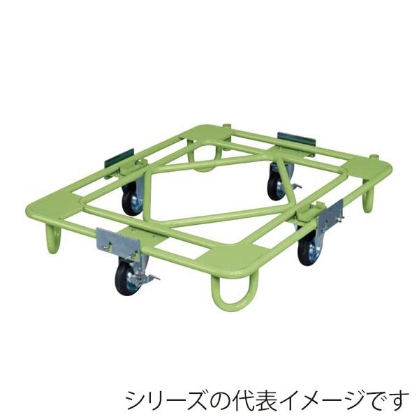 サカエ 自在移動回転台車 中量型 標準タイプ ゴム車 グリーン RB-2G 1台(ご注文単位1台)【直送品】