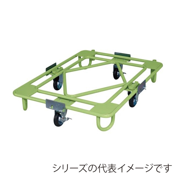 サカエ 自在移動回転台車 中量型 標準タイプ ゴム車 グリーン RB-3G 1台(ご注文単位1台)【直送品】