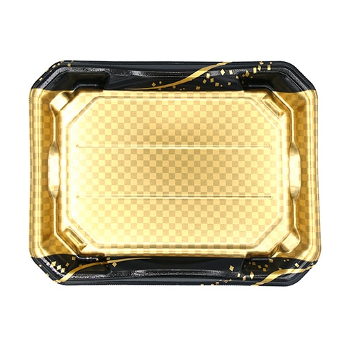 エフピコ 寿司容器 美彩 本体 3-7 箔市松金 10枚/袋(ご注文単位40)【直送品】