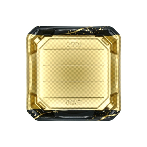 エフピコ 寿司容器 美彩 本体 28-28 箔市松金 10枚/袋(ご注文単位32袋)【直送品】