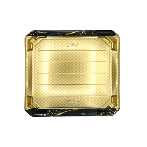 エフピコ 寿司容器 美彩 本体 35-35 箔市松金 10枚/袋(ご注文単位14袋)【直送品】