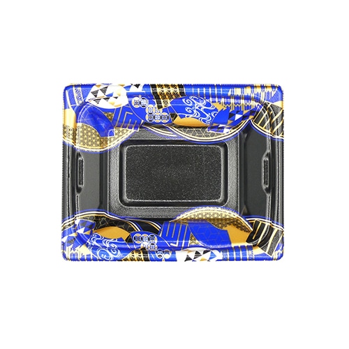 エフピコ 丼容器 MFP角盛重 本体 19-15 扇重ね青 50枚/袋(ご注文単位12袋)【直送品】