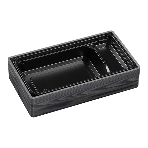 エフピコ 折箱弁当容器　WCU　本体 21-12-1（44） 焼板目黒 15個/袋（ご注文単位18袋）【直送品】