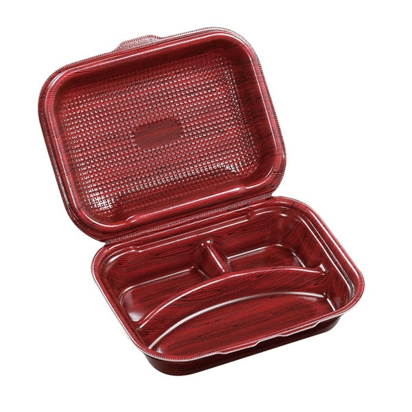 エフピコ 折蓋弁当容器　DLVボーノ 23-18-1 渋木目W 30個/袋（ご注文単位6袋）【直送品】