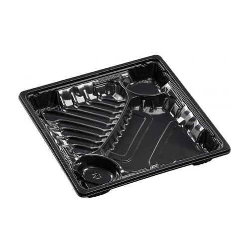 エフピコ 弁当容器 MSDアコード 本体 21-21-1 黒 50枚/袋（ご注文単位12袋）【直送品】