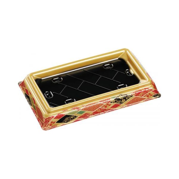 エフピコ 寿司桶容器 祝賀桶 本体 25-14 10貫PT 万福金 50枚/袋（ご注文単位8袋）【直送品】