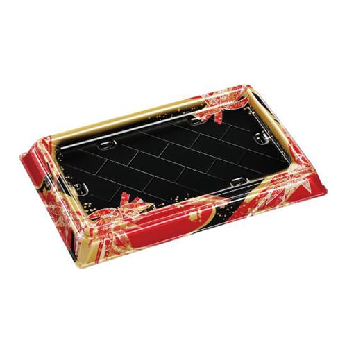 エフピコ 寿司桶容器 祝賀桶 本体 30-19 18貫PT おり姫赤 10枚/袋（ご注文単位24袋）【直送品】
