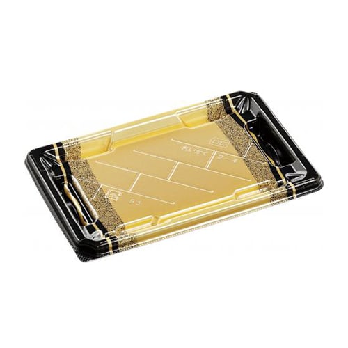 エフピコ 寿司容器 麗角 本体 2-4 箔おし金 50枚/袋（ご注文単位12袋）【直送品】