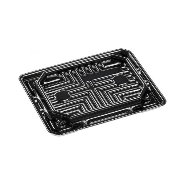 エフピコ 刺身容器 涼角 本体 20-15 黒 50枚/袋（ご注文単位16袋）【直送品】