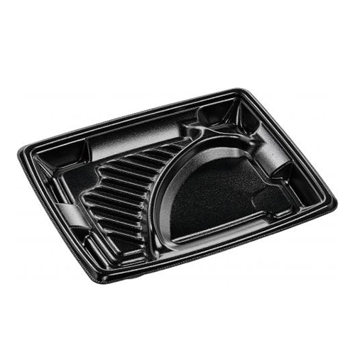 >エフピコ 弁当容器 MFPアリオン 本体 23-19-1 黒 50枚/袋(ご注文単位12袋)【直送品】