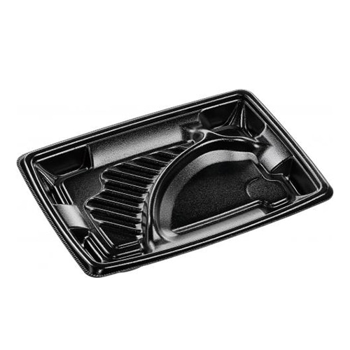 >エフピコ 弁当容器 MFPアリオン 本体 23-17-1 黒 50枚/袋(ご注文単位16袋)【直送品】