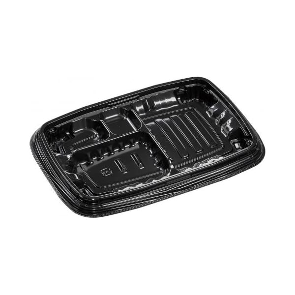 エフピコ 弁当容器 MSDレイア 本体 22-15-1 黒 50枚/袋（ご注文単位12袋）【直送品】