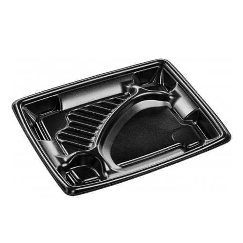 >エフピコ 弁当容器 MFPアリオン 本体 23-19-3 黒 50枚/袋(ご注文単位12袋)【直送品】