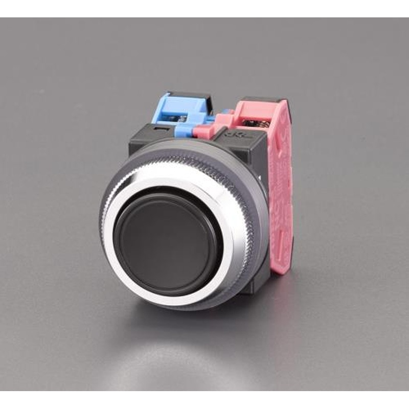 エスコ EA940D-6A 1a-2b/30mm押しボタンスイッチ(オルタネイト/平型/黒) 1個(ご注文単位1個)【直送品】