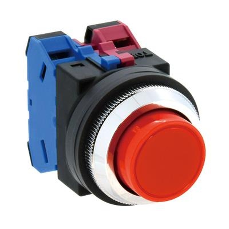 エスコ EA940D-13AA 1a-1b/30mm押しボタンスイッチ(突型/赤) 1個(ご注文単位1個)【直送品】