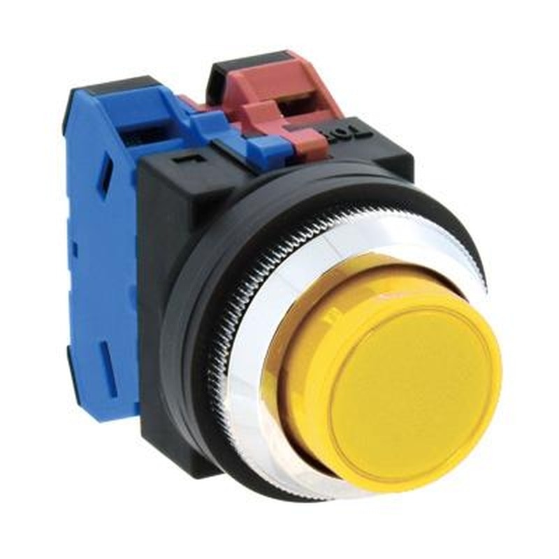 エスコ EA940D-14AA 1a-1b/30mm押しボタンスイッチ(突型/黄) 1個(ご注文単位1個)【直送品】