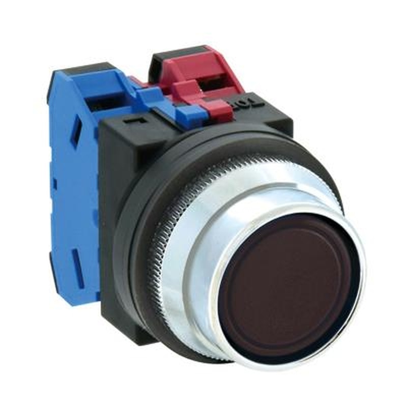 エスコ EA940D-21A 1a-1b/30mm押しボタンスイッチ(突型フルガード/黒) 1個(ご注文単位1個)【直送品】