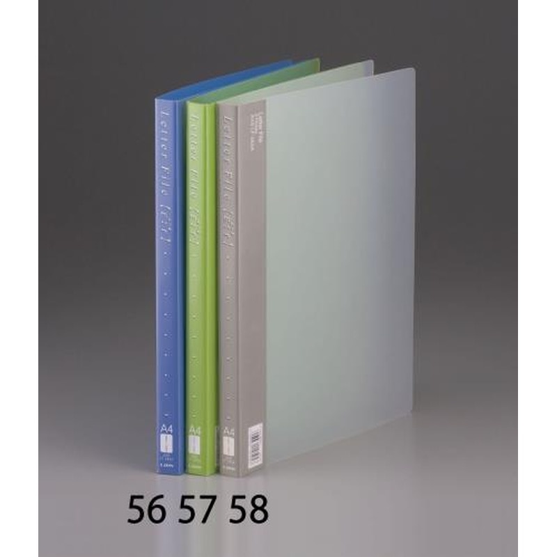 エスコ EA762CF-57 4/S型レターファイル(緑/1冊) 1個（ご注文単位1個）【直送品】