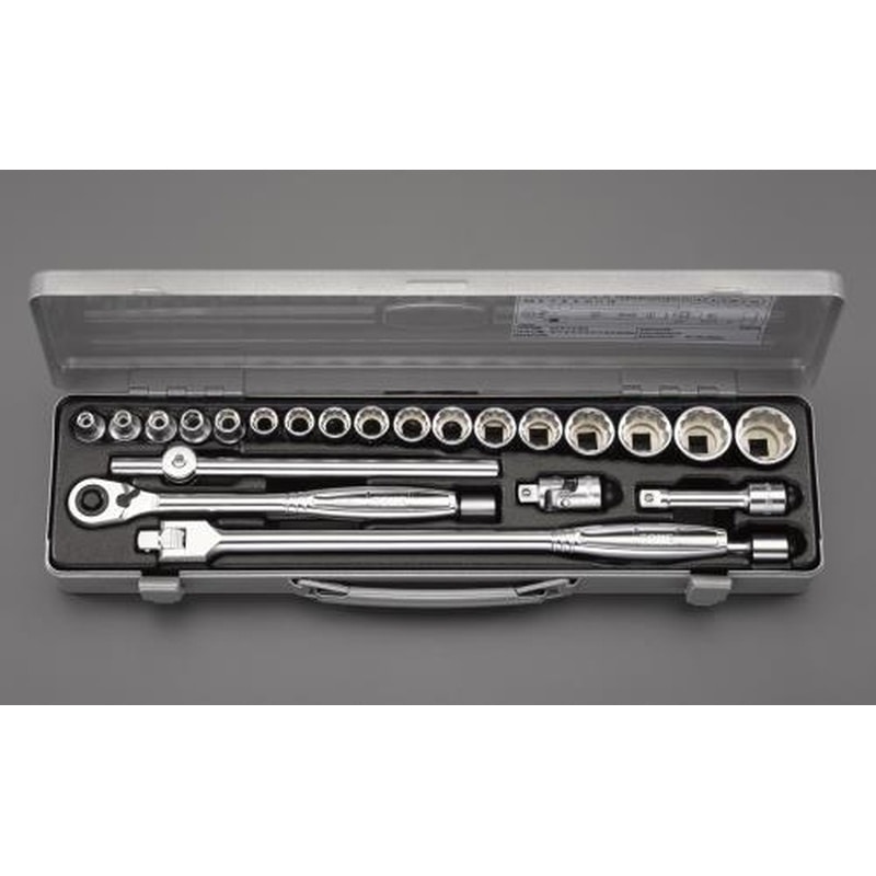 エスコ EA618J-6 3/8”DRソケットレンチセット 1個(ご注文単位1個)【直送品】