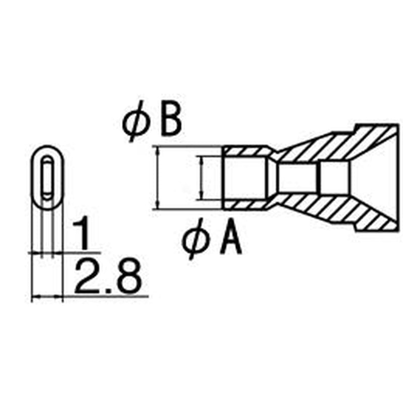 エスコ EA323MA-18 φ4.0/φ5.8mm交換用ノズル(EA323MA-1用) 1個（ご注文単位1個）【直送品】
