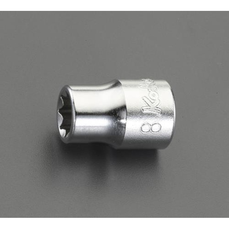 エスコ EA618BW-80 3/8”DRx8mm［2重4角]ソケット 1個（ご注文単位1個）【直送品】
