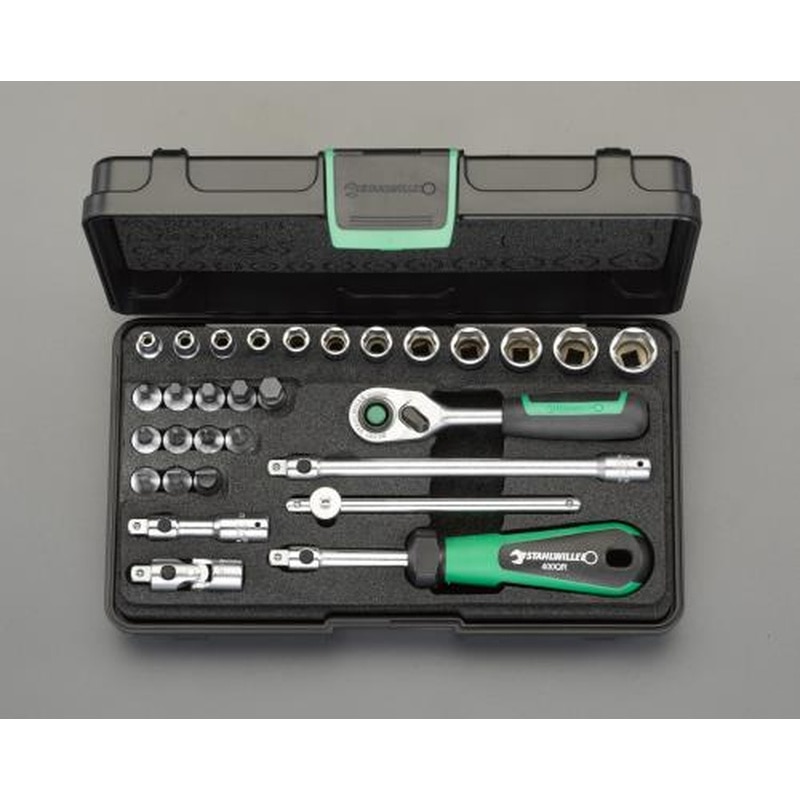 エスコ EA617BC-8 1/4”DRソケットレンチセット 1個（ご注文単位1個）【直送品】