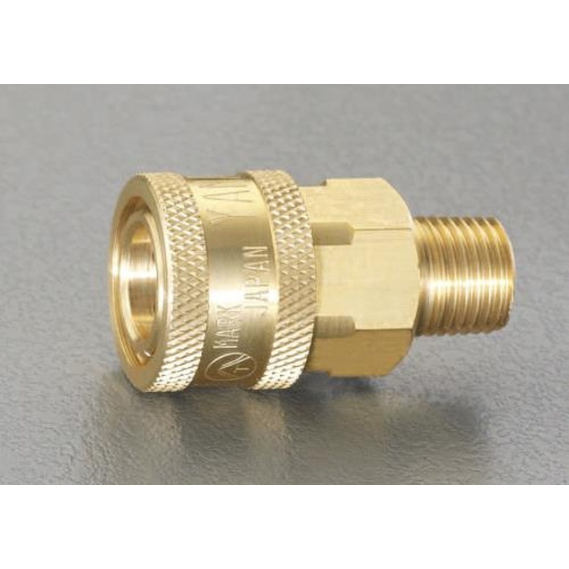エスコ EA140BD-12 R1・1/2”雄ねじカップリング(中圧用/真鍮) 1個（ご注文単位1個）【直送品】