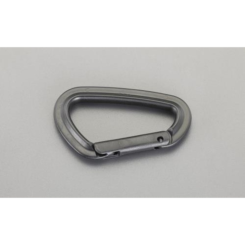 エスコ EA638JG-33 75mmカラビナフック(プラスチック製/黒) 1個(ご注文単位1個)【直送品】