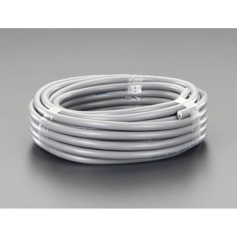 エスコ EA940AH-155 300V/7A/50mビニールキャブタイヤケーブル(2芯/黒) 1個（ご注文単位1個）【直送品】
