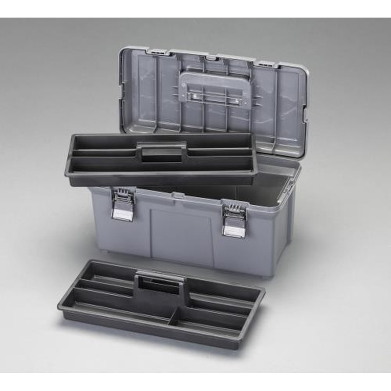 エスコ EA505LA-25 536x280x278mm工具箱(中皿付) 1個（ご注文単位1個）【直送品】
