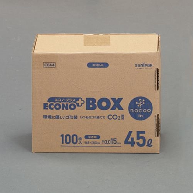 エスコ EA995AD-341A 650x800mm/45Lポリ袋(半透明/100枚) 1個（ご注文単位1個）【直送品】