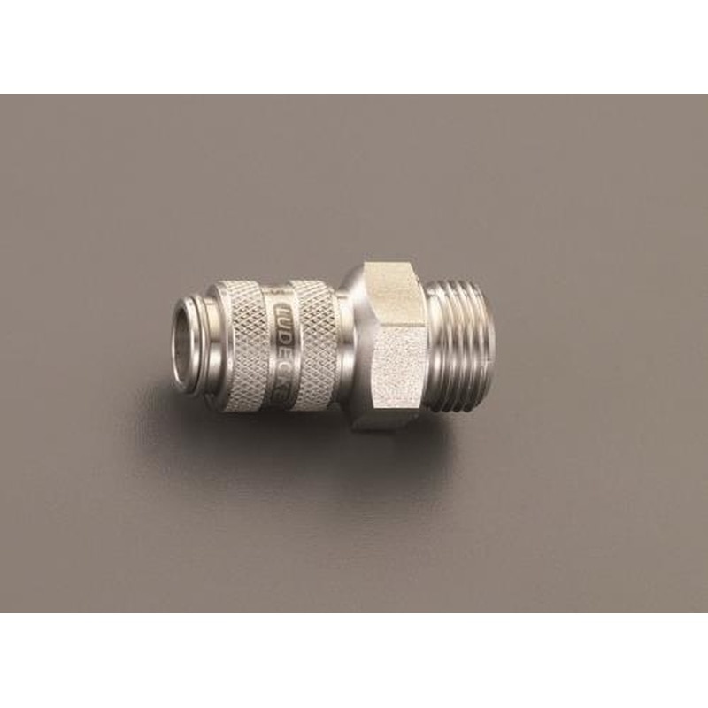 エスコ EA140GJ-3 G3/8”雄ねじカップリング(ステンレス製/ワンプッシュ) 1個（ご注文単位1個）【直送品】