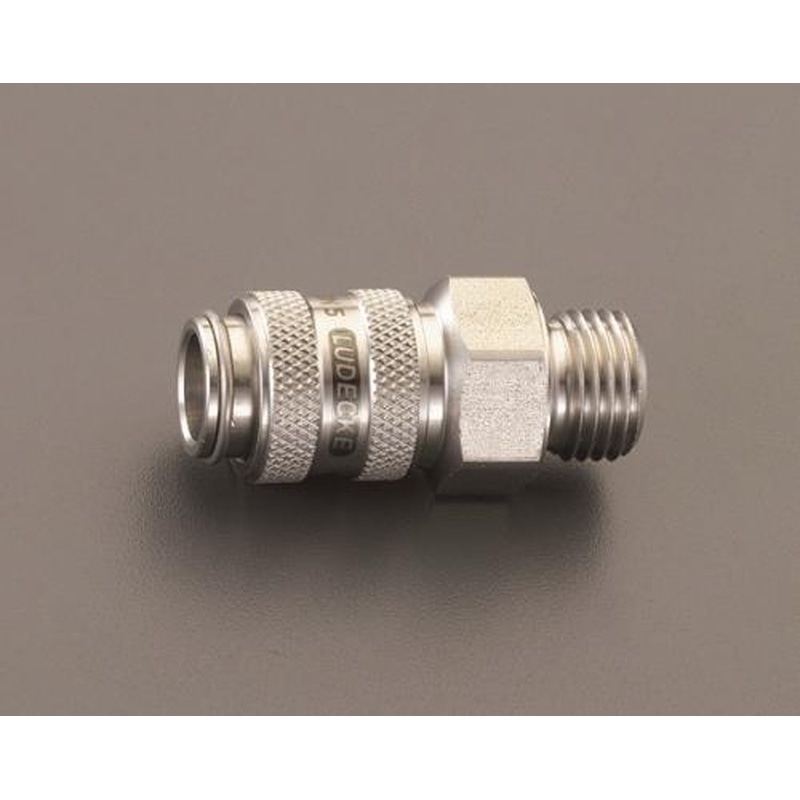 エスコ EA140GL-3 G3/8”雄ねじカップリング(ステンレス製/ワンプッシュ) 1個（ご注文単位1個）【直送品】