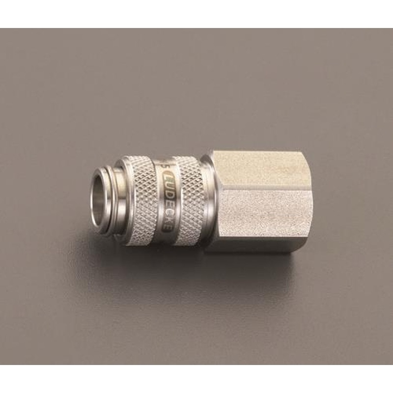 エスコ EA140GL-101 G1/8”雌ねじカップリング(ステンレス製/ワンプッシュ) 1個(ご注文単位1個)【直送品】