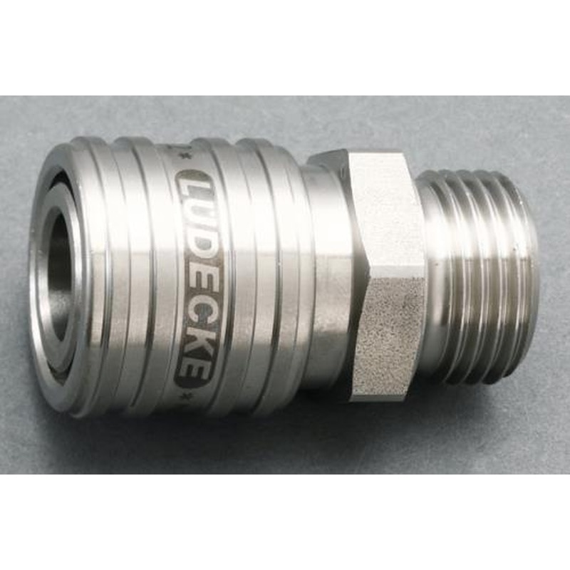エスコ EA140GR-4 G1/2”雄ねじカップリング(ステンレス製/ワンプッシュ) 1個（ご注文単位1個）【直送品】