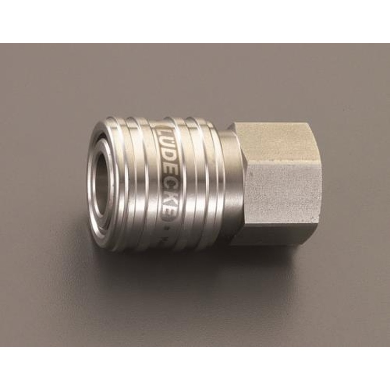 エスコ EA140GR-102 G1/4”雌ねじカップリング(ステンレス製/ワンプッシュ) 1個（ご注文単位1個）【直送品】