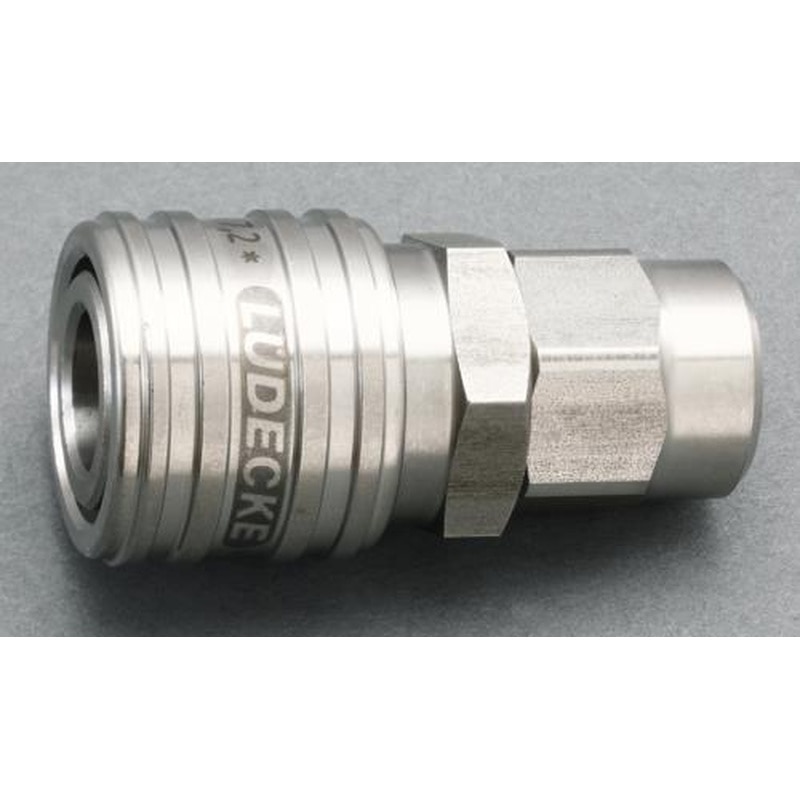 エスコ EA140GR-308 8x12mmウレタンホースカップリング(隔壁/ステンレス/ワンプッシュ 1個（ご注文単位1個）【直送品】