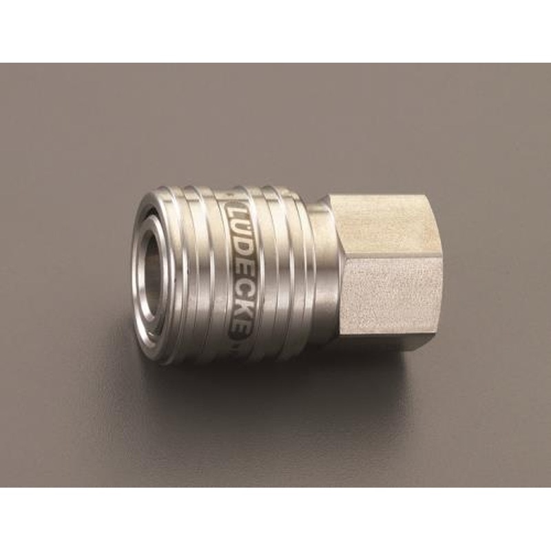 エスコ EA140GT-103 G3/8”雌ねじカップリング(ステンレス製/ワンプッシュ) 1個(ご注文単位1個)【直送品】