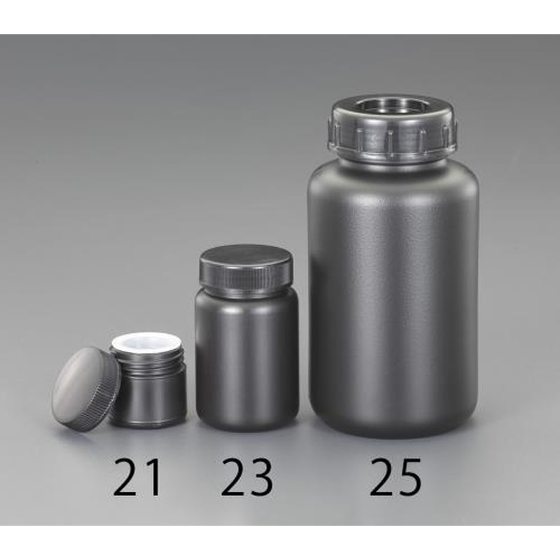 エスコ EA508AK-24 φ63x123mm/250ml遮光型広口ポリ容器 1個（ご注文単位1個）【直送品】
