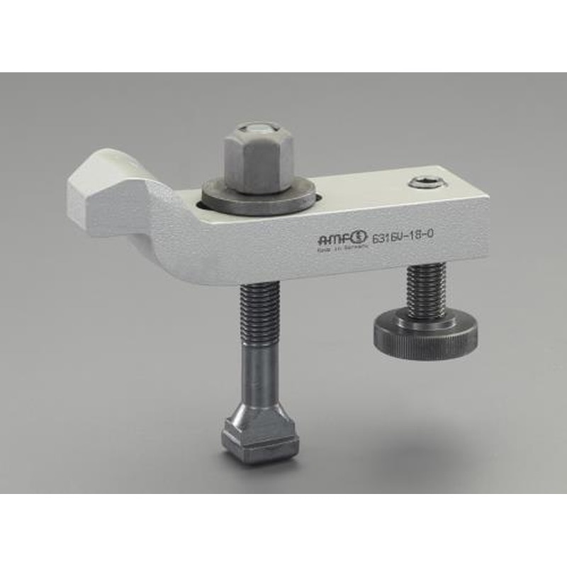 エスコ EA637BE-12 M12/125mmサポートスクリュー付クランククランプ 1個(ご注文単位1個)【直送品】