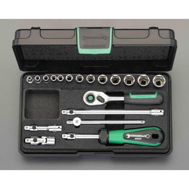 エスコ EA617BC-11 1/4”DRソケットレンチセット 1個（ご注文単位1個）【直送品】