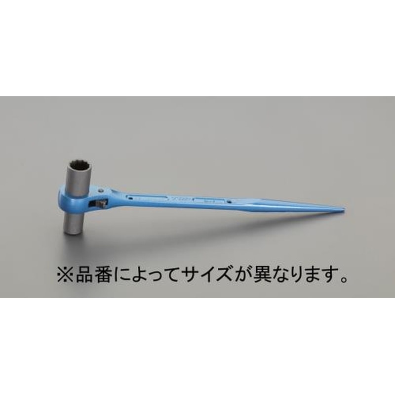 エスコ EA602AG-16 17x19mm/312mm両口ラチェットレンチ(ロング) 1個（ご注文単位1個）【直送品】
