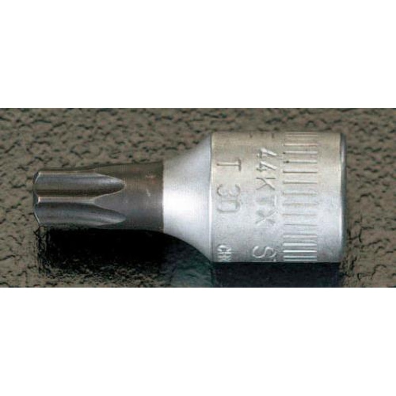 エスコ EA617XM-208 1/4”DR/T8［BoreTorx]ビットソケット(イジリ止付) 1個（ご注文単位1個）【直送品】