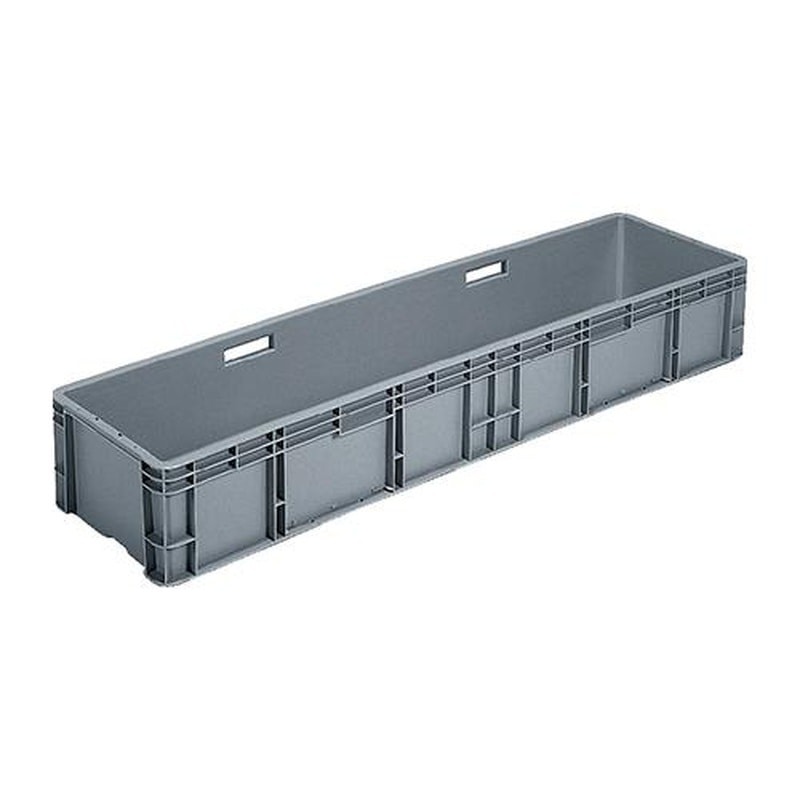 エスコ EA506AF-133 1340x335x195mm/68.2Lコンテナ(ライトグレー) 1個(ご注文単位1個)【直送品】