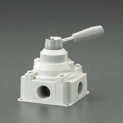 エスコ EA153SJ-14 Rc1/4手動切替バルブ(4方向) 1個 （ご注文単位1個）【直送品】